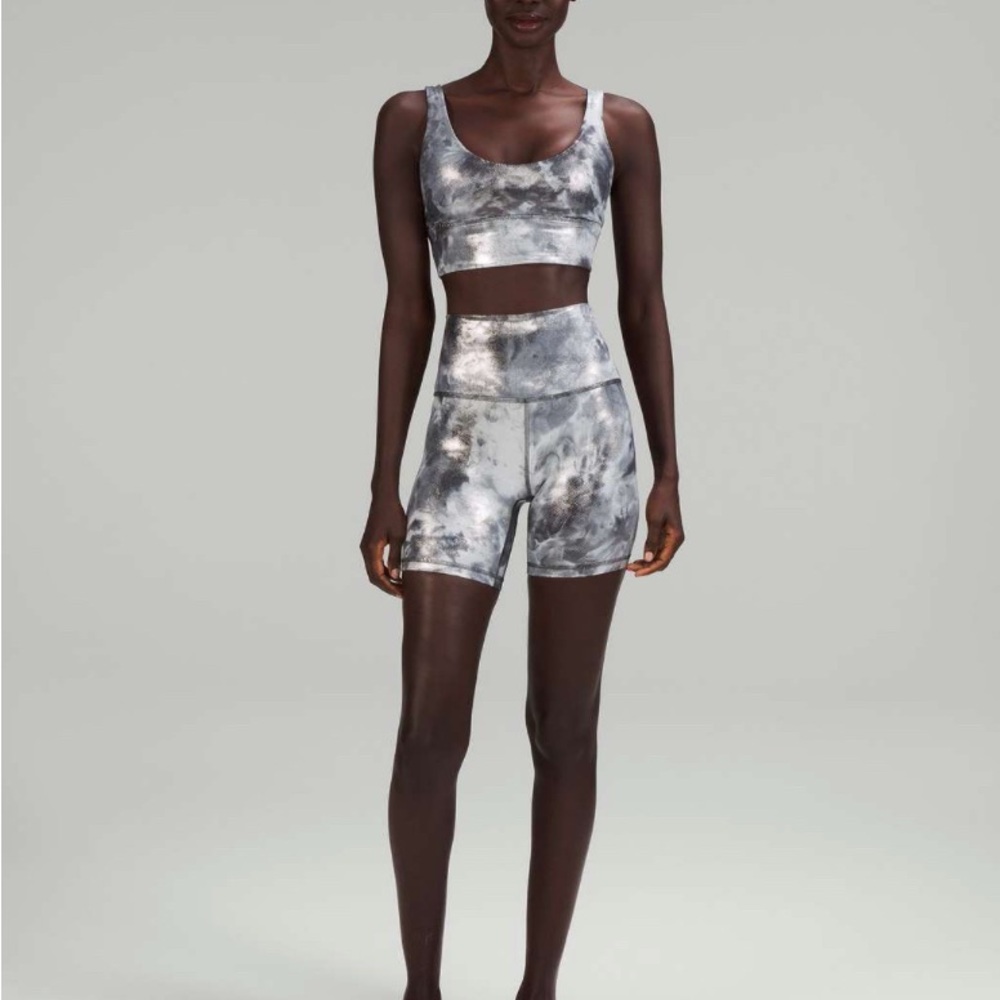 Lululemon Align Bra Shine* in Diamond Dye Starlight/Graphite Grey- size 8